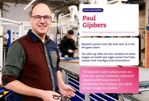 Maak kennis met Paul, docent Summa Elektro- en Installatietechniek