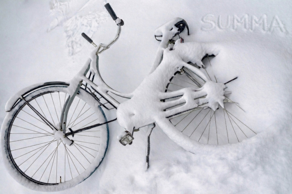 Sneeuw fiets